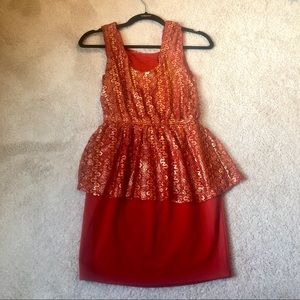 Red party dress